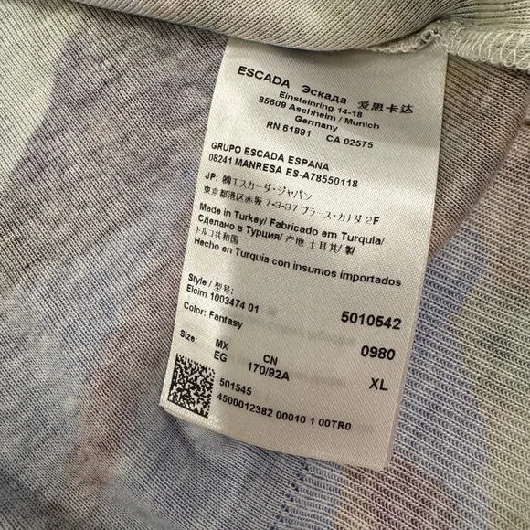 Escada Lavender and Pale Blue Knit Tee - Picture 8 of 9